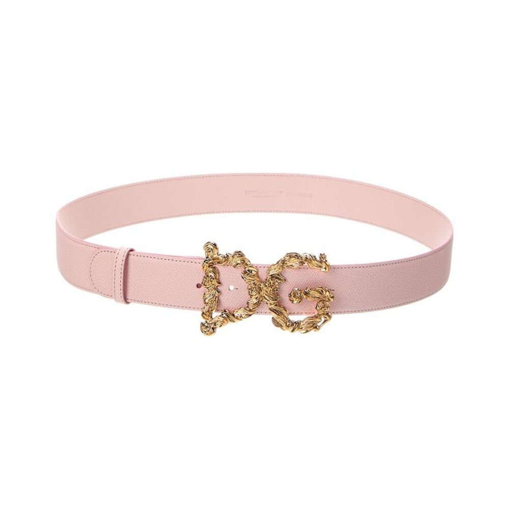 Dolce & Gabbana Dg Logo Leather Belt, Pink